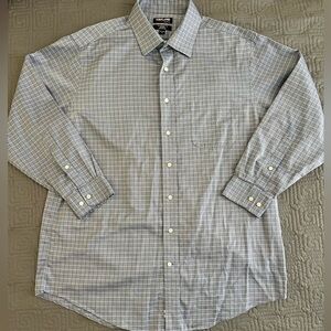 Kirkland Signature Gray Checkered Dress Shirt